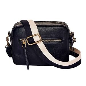 Universal thread, black faux leather camera cross body bag NWT